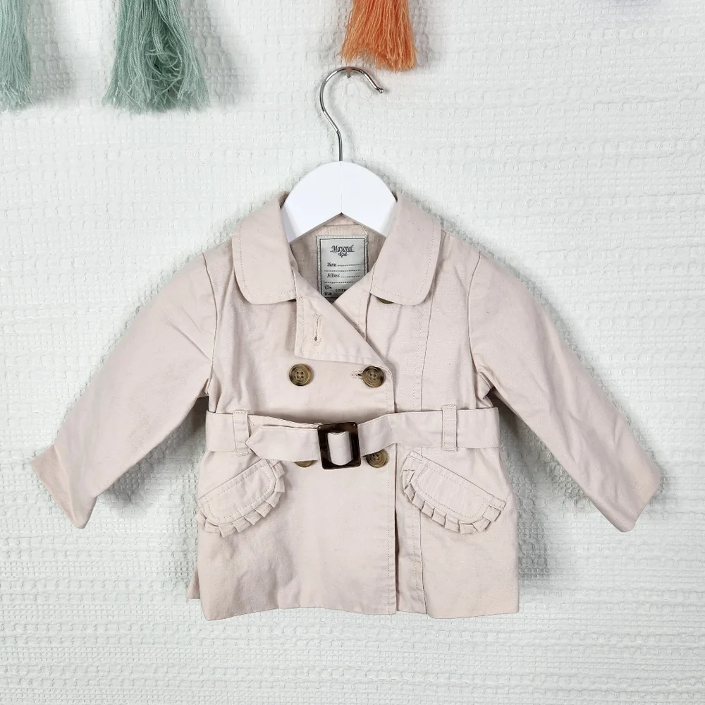 Mayoral Ruffle Trench Coat